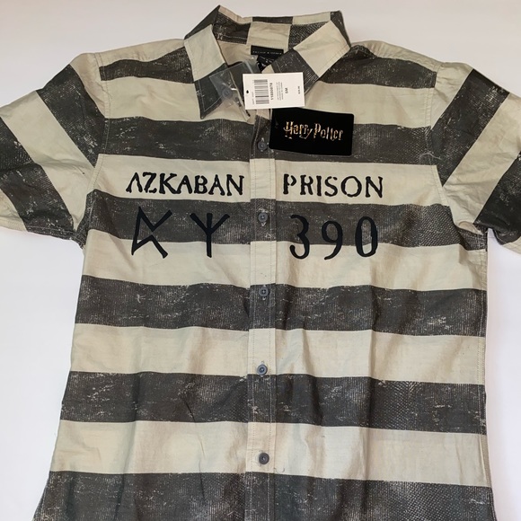 Harry Potter Azkaban Prison Button Up 